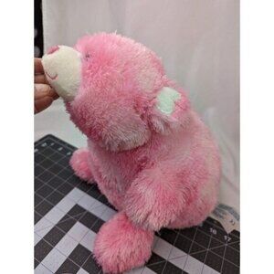 Build a Bear Pink Puffy Palz Plush‎ 14 Inch 2011 Heart Ears Lying Palzzz Stuffed